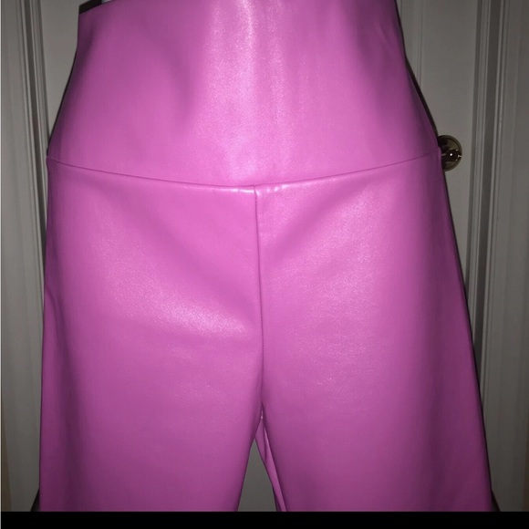 Purple Women's Faux Leather Pants, XS - Picture 5 of 8